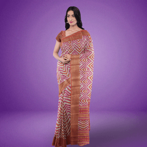 Zigzag Fantasy Semi-Silk Saree - MFC005