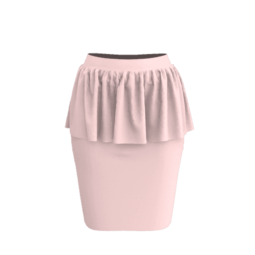 Peppy Pop Peplum Customized Skirt_CSKT004