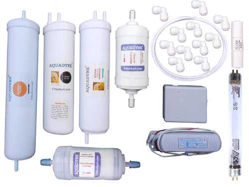 Aquadyne's Compatible RO Service Kit for Aquaguard Ritz RO + UV + MTDS + SS Water Purifier with video guided installation support, 1- Set, White