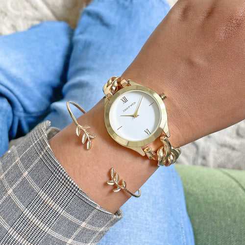Tsuki Gold Watch Bracelet Stack