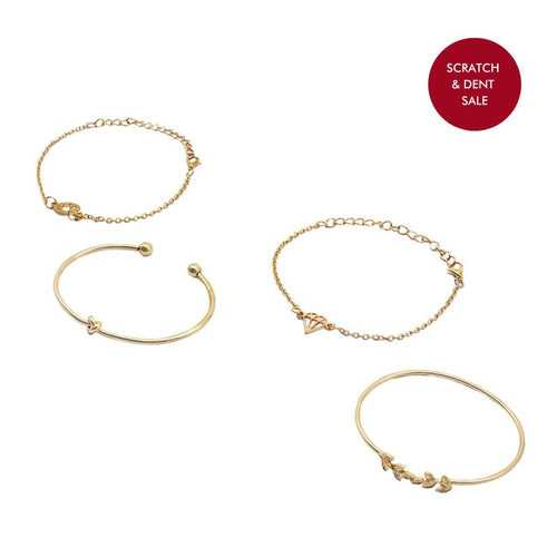 Shine Bright Set Of 4 Gold Bracelets - Sample