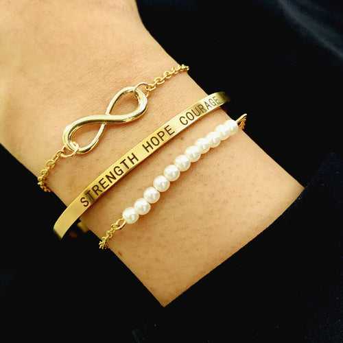 Zoe Set of 3 Gold Bracelets