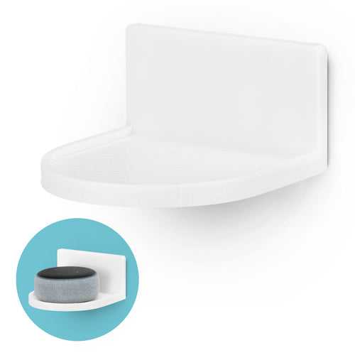 Screwless Round Floating Shelf (CF125) for Security Cameras, Baby Monitors, Speakers, Plants & More (118mm / 4.6” x 108mm / 4.2”)