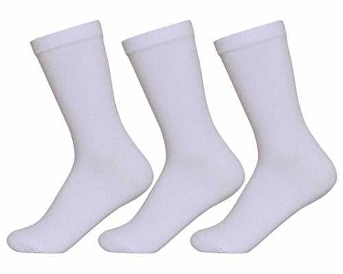 Supersox Women's Regular Length Plain Socks - Pack of 3 (White)