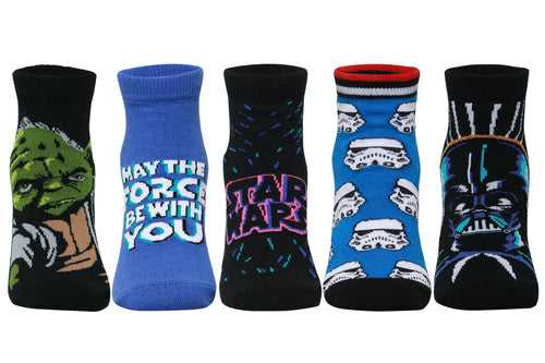 Supersox Disney Star Wars Ankle Length Socks for Kids Pack of 5