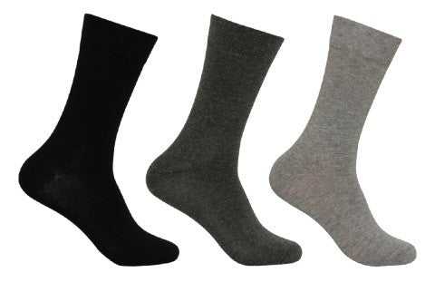 Men's PO3 Combed Cotton Plain Socks - Moonlight