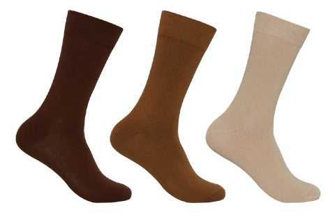 Men's PO3 Combed Cotton Plain Socks - Woods