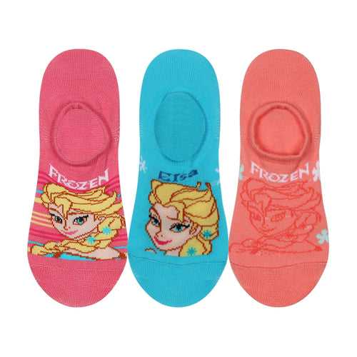 Supersox Disney Frozen No Show Length Socks for Kids Pack of 3