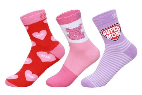 Supersox Women's Design Mothers Day Gift Socks Pack Of 3