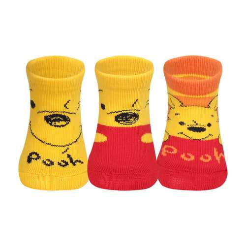 Supersox Disney Winnie The Poo Regular Length Socks for Baby Pack of 3