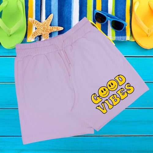 Good Vibes Unisex Terry Shorts Lavender