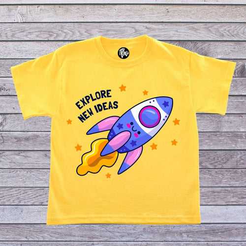 Explore New Ideas Space Theme Kid's TShirt