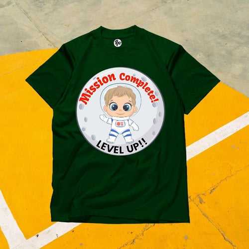 Mission Complete Level Up Space Theme Kid's TShirt