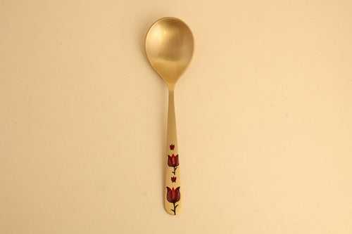 Kalamkari Brass Serving Spoon