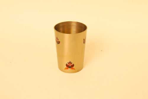 Kalamkari Brass Glass - Set Of 2