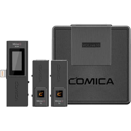 Comica Audio VDLive10 MI RX Wireless Receiver with Lightning Connector for iOS Devices (2.4 GHz, Black)