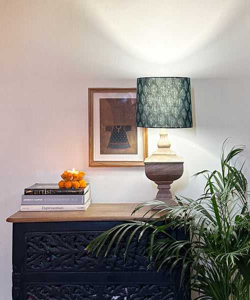 Emerald Block It Away Lamp Ensemble