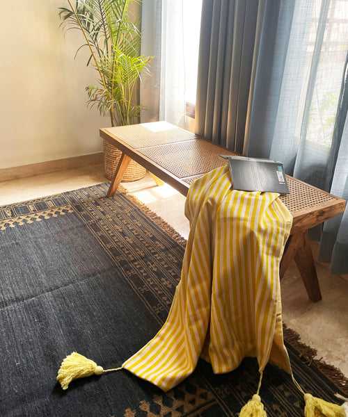 Hello Yellow Throw Blanket