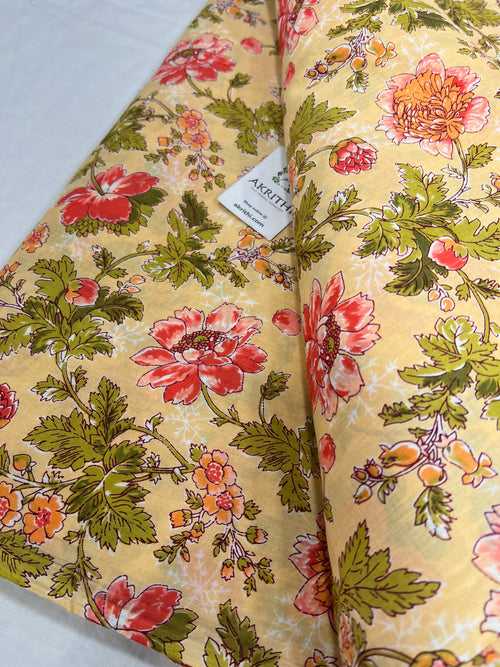 Printed pure cotton fabric