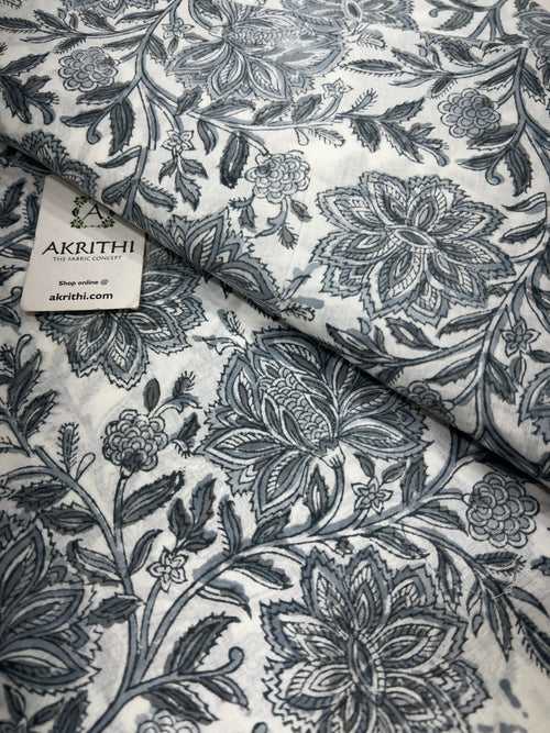 Hand block Printed pure cotton fabric