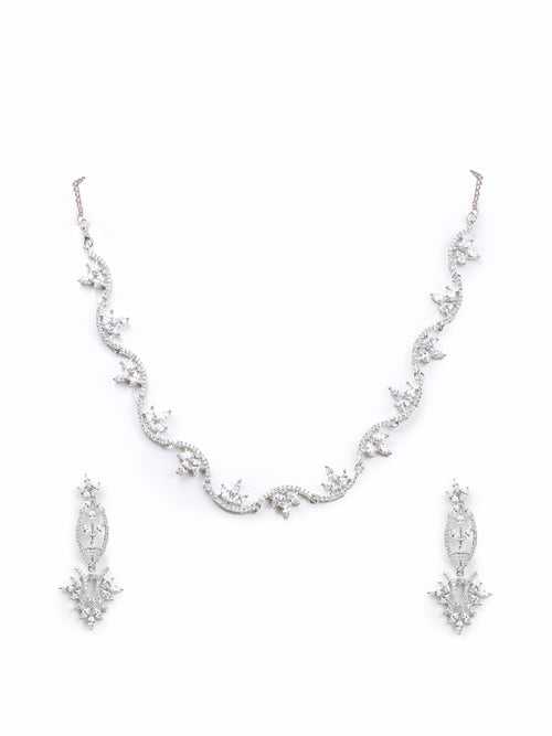 Silver Delicate Floral Set