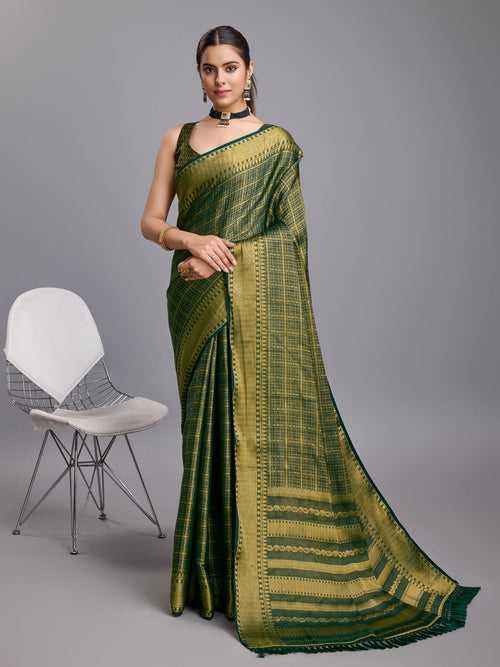 Zari Jaal Border Handloom Woven Saree