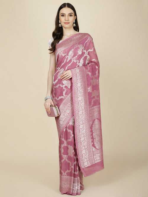 Zari Jaal Woven Georgette Saree