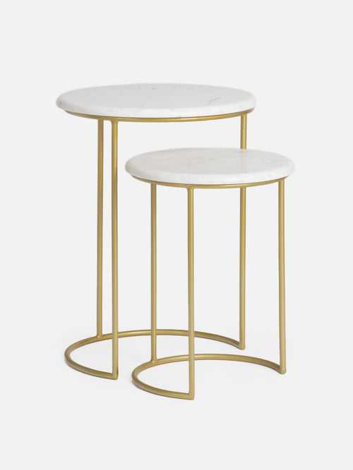 Harvey Marble Table - Gold