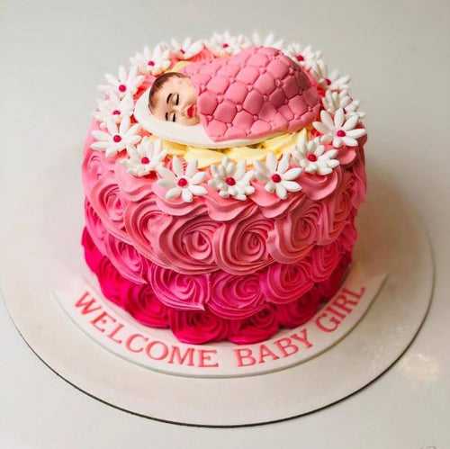 Rose Cream Baby Special Cake