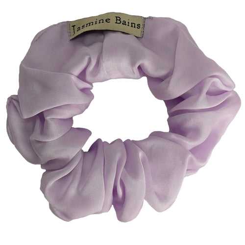 Mulberry Silk Ruffled Hair Scrunchie - Lavender