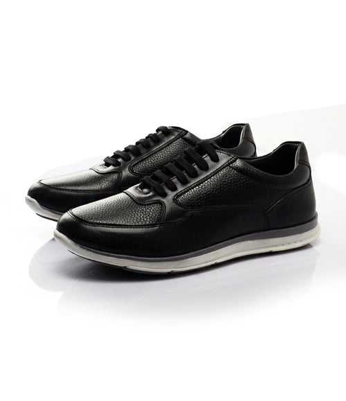 UrbanStride Leather Sneakers - Black