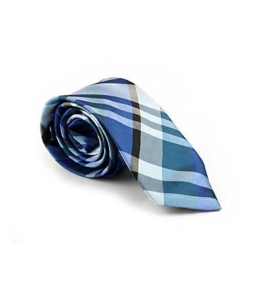 Royal Chequered Blue & Green Neck Tie