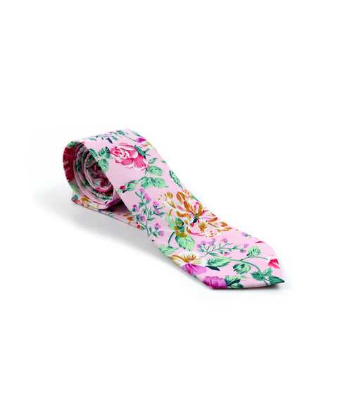 Venetian Pink Floral Neck Tie
