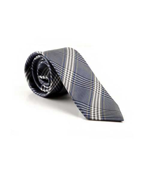 Vintage Blue Plaid Neck Tie