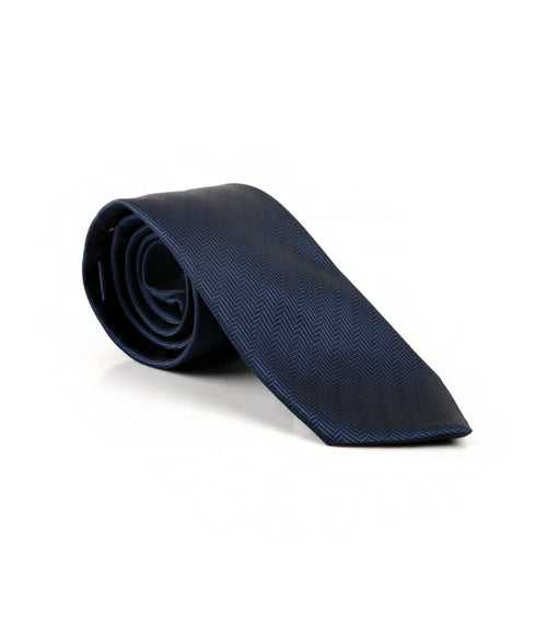 Midnight Blue Herringbone Neck Tie