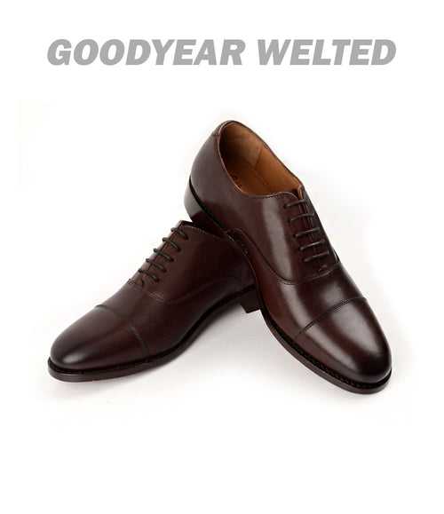 Goodyear Welted - Cap Toe Oxfords - Brown