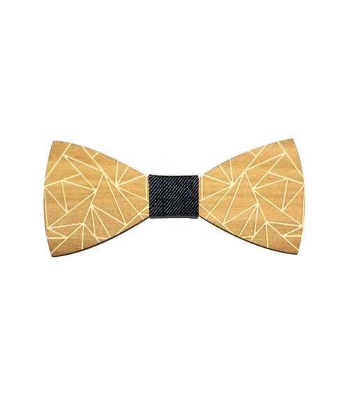 Wooden Geometric Bow Tie