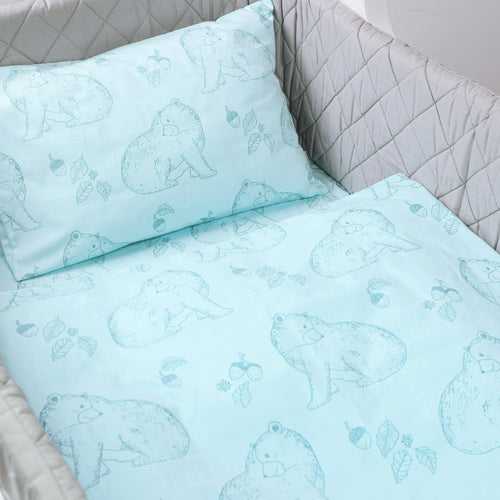 Organic Cotton Toddler Cot Set – Bear Hug