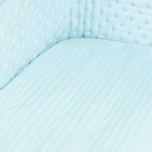 Heirloom Quilted Fitted Cot Sheet  – Sky