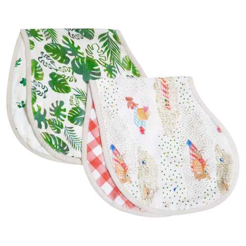 Bamboo Muslin Burp Cloth & Bib (Pack of 2) – Picnic Party