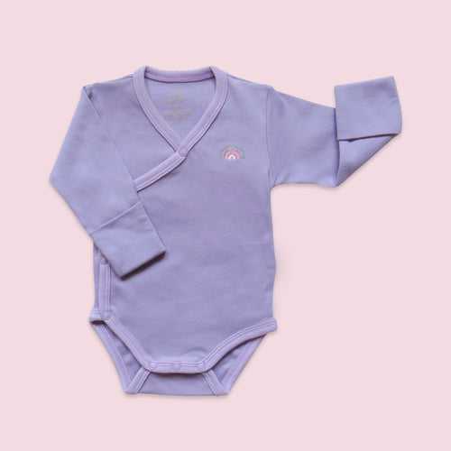 Long Sleeve Kimono Bodysuit - Lilac