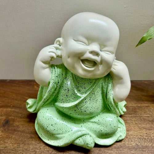 Poly stone Baby Buddha Monk idol Buddha statue for outdoor garden, home decor