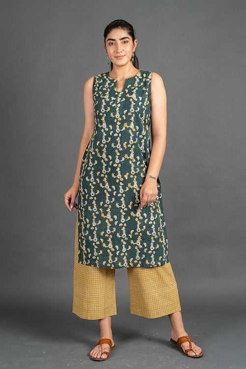 Women's Seaweed Sleeveless Kurta