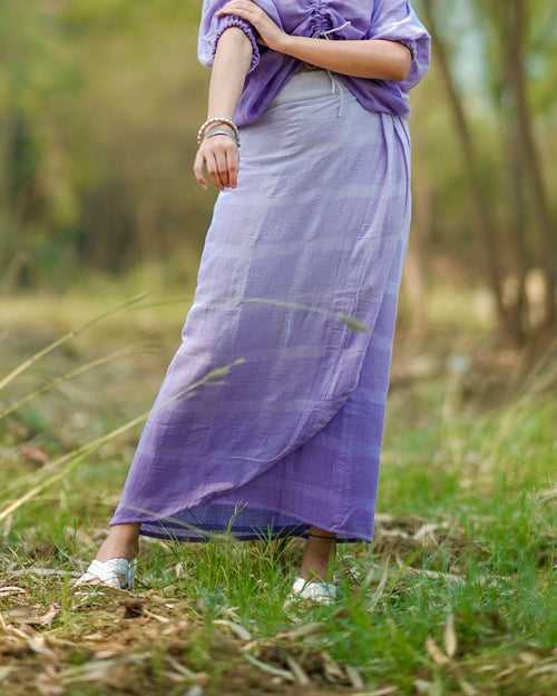 Arya lilac wrap skirt