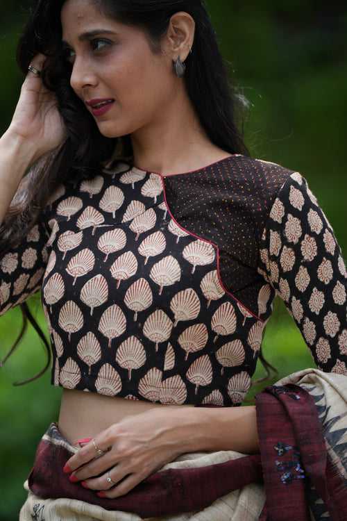 QOH Sujata Blouse - Black/cream/red