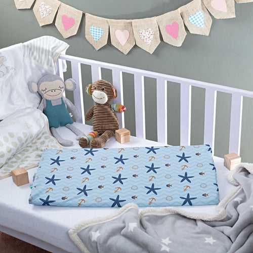 Aqua - Soft Foam - Baby Full Size Crib Wedge Pillow - Special Inclined - Medium Firm