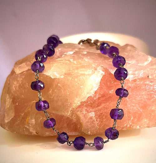 Amethyst Silver Bracelet