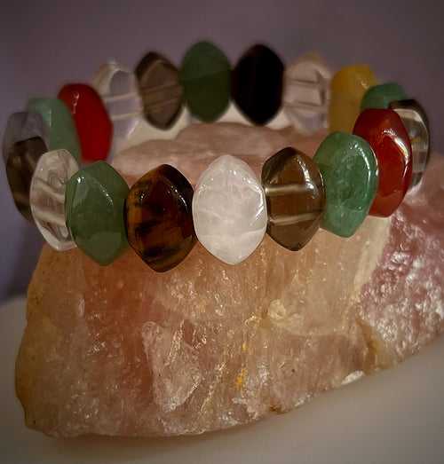 Multi Colored Healing Stone Bracelet