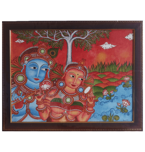 Radha Krishna Acrylic Painting