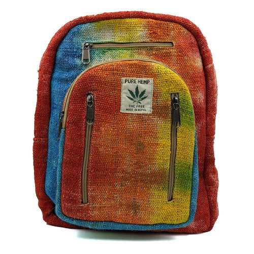 Hemp Backpack Mini Multicolor Print